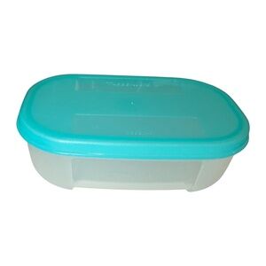 Tupperware Vintage Mini Container w/ blue Lid Freezer Mates